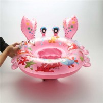 Детский круг надувной в виде крабике с сиденьямями фото